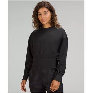Modal Fleece Ribbed-Waist Pullover